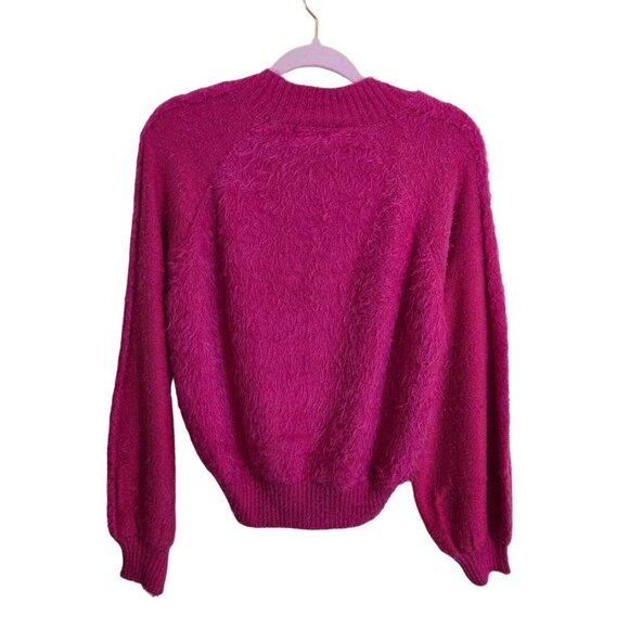 Show Me Your Mumu Vienna Sweater Pink Cozy Soft Balloon Sleeve Size M - Picture 3 of 11